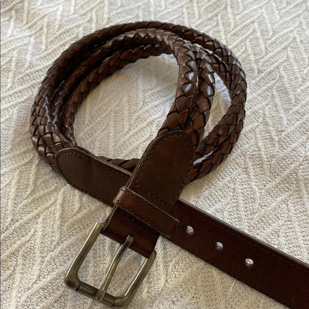 Sandwich braided Leather Belt